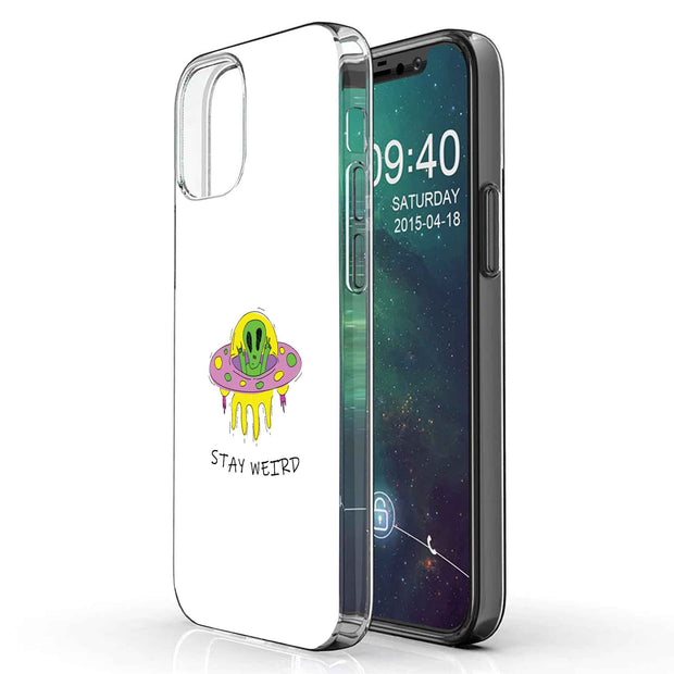 Alien Weird Print Slim Cover For Apple iPhone  (16,15,14,13,12, SE, Pro, Max, Plus), Print in USA