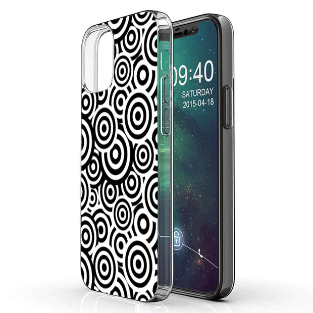 Circles Print Slim Cover For Apple iPhone  (16,15,14,13,12, SE, Pro, Max, Plus), Print in USA