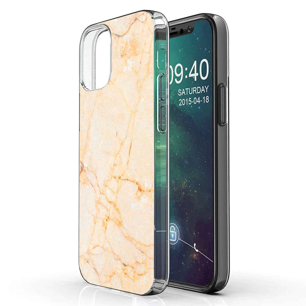 Yellow Marble Print Slim Cover For Apple iPhone  (16,15,14,13,12, SE, Pro, Max, Plus), Print in USA