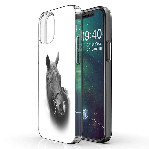 Animal Horse Print Slim Cover For Apple iPhone  (16,15,14,13,12, SE, Pro, Max, Plus), Print in USA