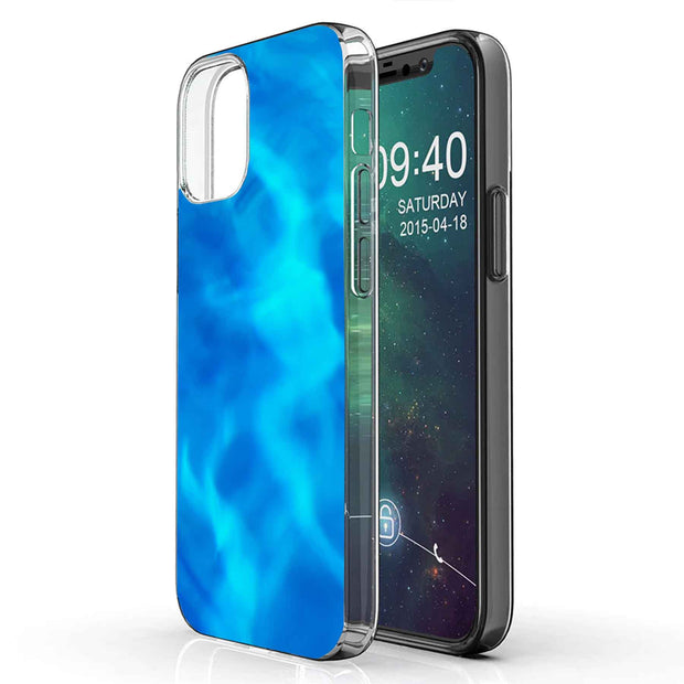 Blue Water Print Slim Cover For Apple iPhone  (16,15,14,13,12, SE, Pro, Max, Plus), Print in USA