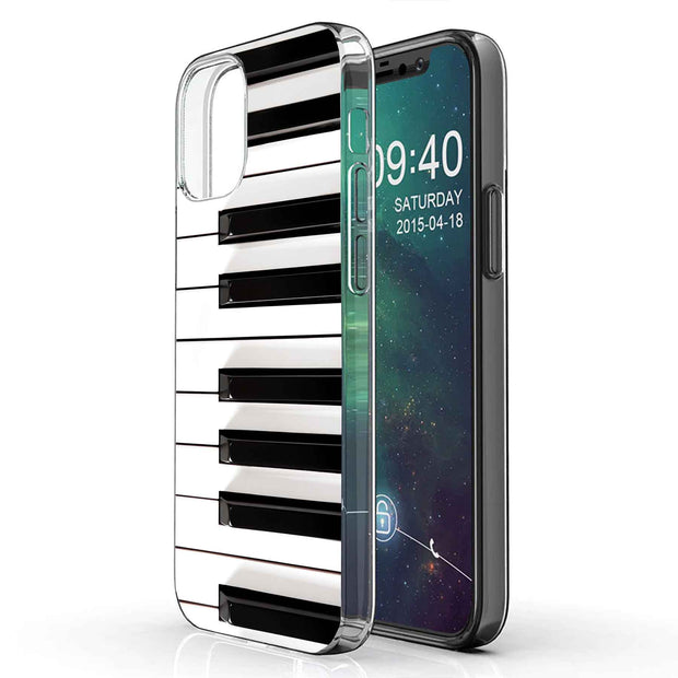 Piano Keys Print Slim Cover For Apple iPhone  (16,15,14,13,12, SE, Pro, Max, Plus), Print in USA