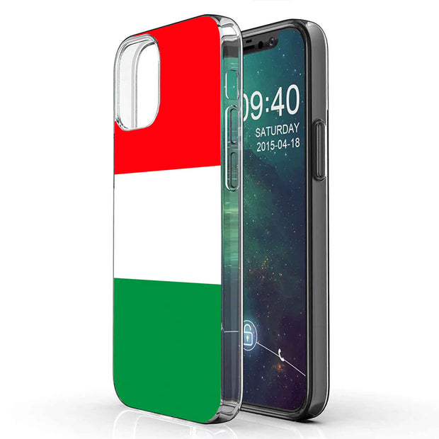 Flag Italy Print Slim Cover For Apple iPhone  (16,15,14,13,12, SE, Pro, Max, Plus), Print in USA