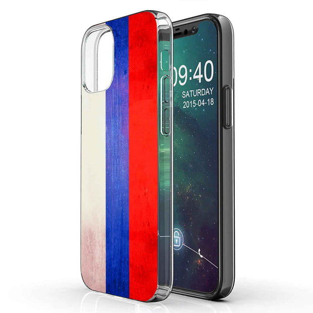 Old Flag Russia Print Slim Cover For Apple iPhone  (16,15,14,13,12, SE, Pro, Max, Plus), Print in USA