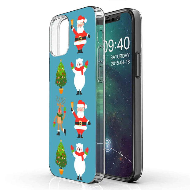 Cute Christmas Print Slim Cover For Apple iPhone  (16,15,14,13,12, SE, Pro, Max, Plus), Print in USA