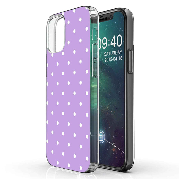 Polka Dot 5 Print Slim Cover For Apple iPhone  (16,15,14,13,12, SE, Pro, Max, Plus), Print in USA