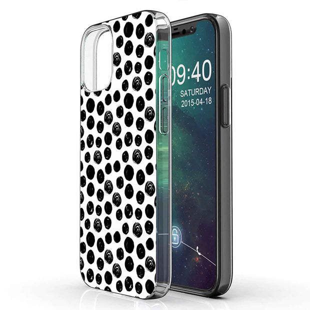 Polka Dot 8 Print Slim Cover For Apple iPhone  (16,15,14,13,12, SE, Pro, Max, Plus), Print in USA