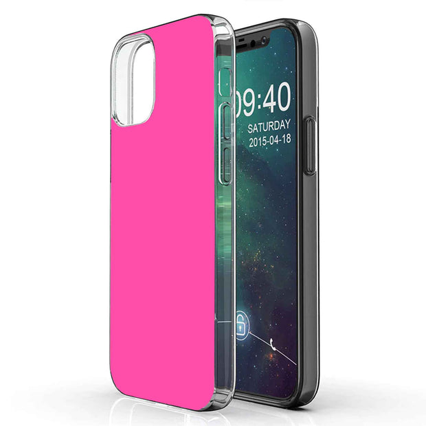 Hot Pink Print Slim Cover For Apple iPhone  (16,15,14,13,12, SE, Pro, Max, Plus), Print in USA