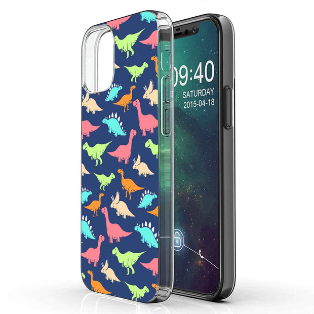 Dinosaur 1 Print Slim Cover For Apple iPhone  (16,15,14,13,12, SE, Pro, Max, Plus), Print in USA