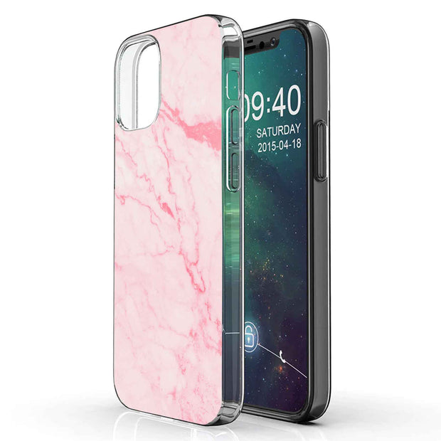 Pink Marble 2 Print Slim Cover For Apple iPhone  (16,15,14,13,12, SE, Pro, Max, Plus), Print in USA