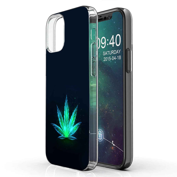 Beautiful Weed Print Slim Cover For Apple iPhone  (16,15,14,13,12, SE, Pro, Max, Plus), Print in USA