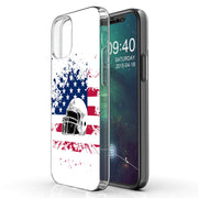 USA Flag Helmet Print Slim Cover For Apple iPhone  (16,15,14,13,12, SE, Pro, Max, Plus), Print in USA