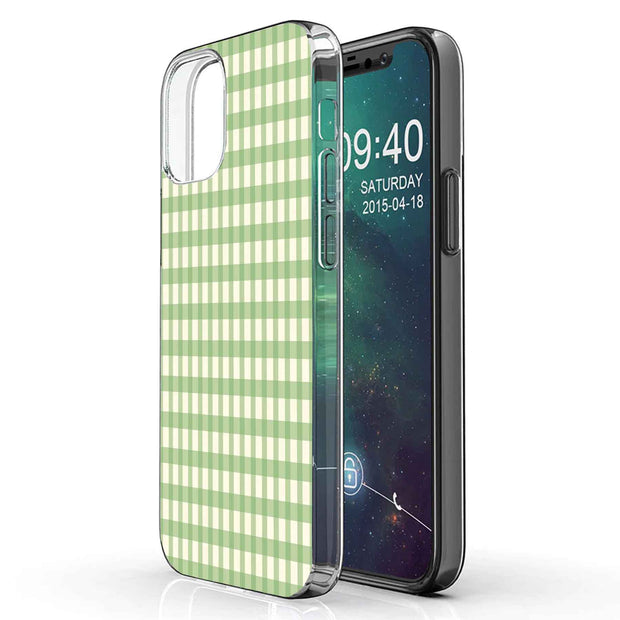 Green Lines Print Slim Cover For Apple iPhone  (16,15,14,13,12, SE, Pro, Max, Plus), Print in USA