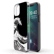 Japanese Waves Print Slim Cover For Apple iPhone  (16,15,14,13,12, SE, Pro, Max, Plus), Print in USA