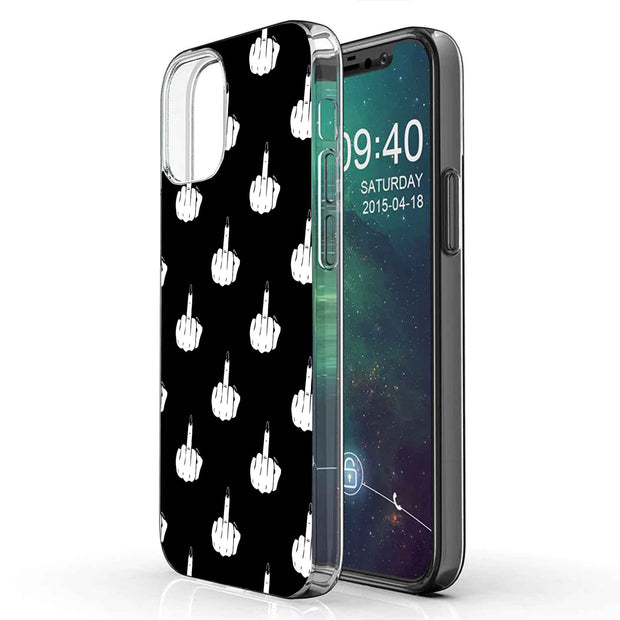 Edgy Finger Print Slim Cover For Apple iPhone  (16,15,14,13,12, SE, Pro, Max, Plus), Print in USA