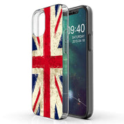 Old UK Flag Print Slim Cover For Apple iPhone  (16,15,14,13,12, SE, Pro, Max, Plus), Print in USA