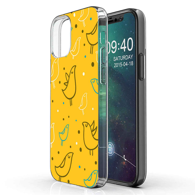 Birds Dots 1 Print Slim Cover For Apple iPhone  (16,15,14,13,12, SE, Pro, Max, Plus), Print in USA