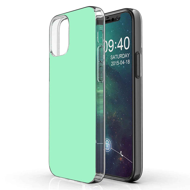 Mint Green Print Slim Cover For Apple iPhone  (16,15,14,13,12, SE, Pro, Max, Plus), Print in USA