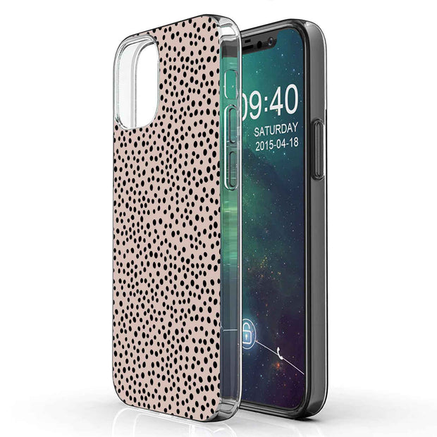 Polka Dots Brn Print Slim Cover For Apple iPhone  (16,15,14,13,12, SE, Pro, Max, Plus), Print in USA