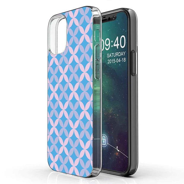 Petals Blue Print Slim Cover For Apple iPhone  (16,15,14,13,12, SE, Pro, Max, Plus), Print in USA