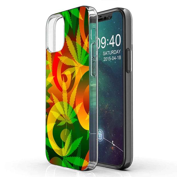 Marijuana Art Print Slim Cover For Apple iPhone  (16,15,14,13,12, SE, Pro, Max, Plus), Print in USA