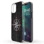 Map Compass Print Slim Cover For Apple iPhone  (16,15,14,13,12, SE, Pro, Max, Plus), Print in USA