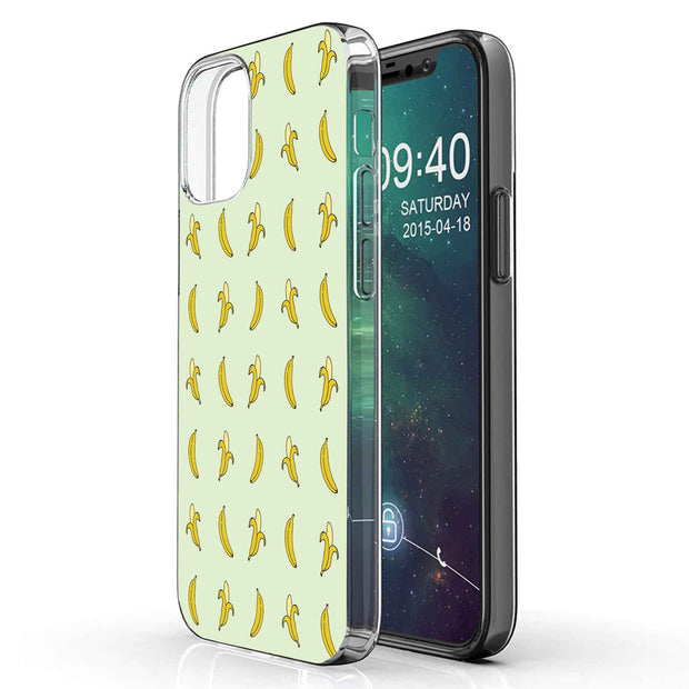 Cute Bananas Print Slim Cover For Apple iPhone  (16,15,14,13,12, SE, Pro, Max, Plus), Print in USA