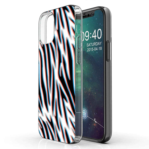 3D Zebra 3 Print Slim Cover For Apple iPhone  (16,15,14,13,12, SE, Pro, Max, Plus), Print in USA