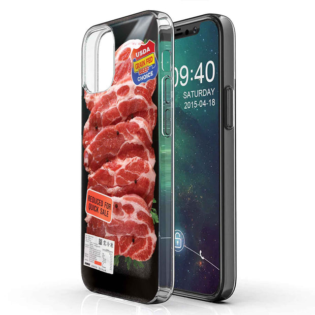 Beef Print Slim Cover For Apple iPhone  (16,15,14,13,12, SE, Pro, Max, Plus), Print in USA