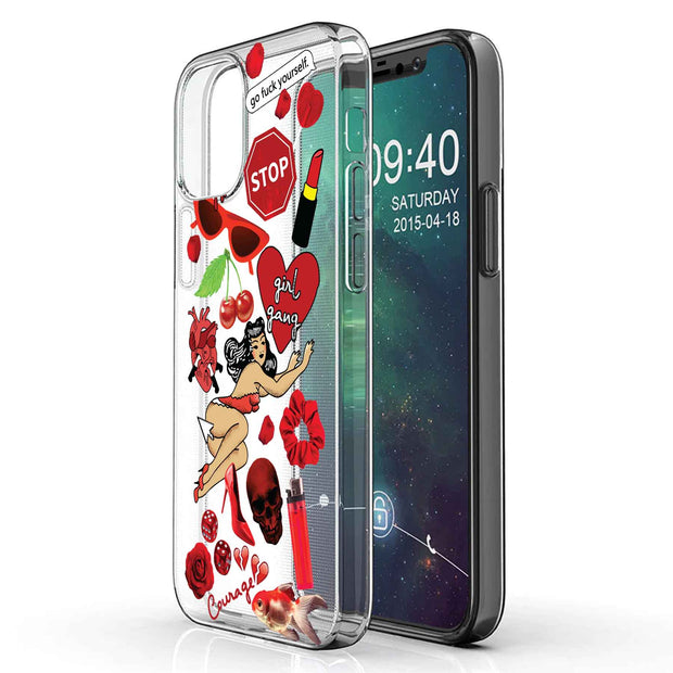 Fashion Collage Print Slim Cover For Apple iPhone  (16,15,14,13,12, SE, Pro, Max, Plus), Print in USA