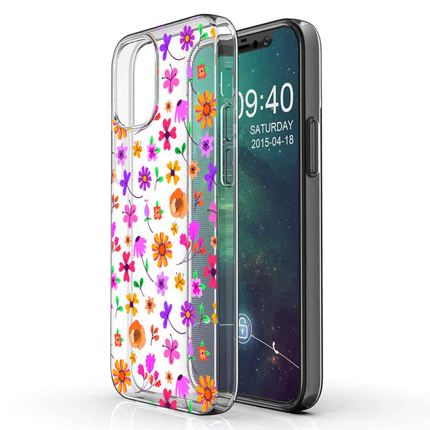 Flower 1 Print Slim Cover For Apple iPhone  (16,15,14,13,12, SE, Pro, Max, Plus), Print in USA