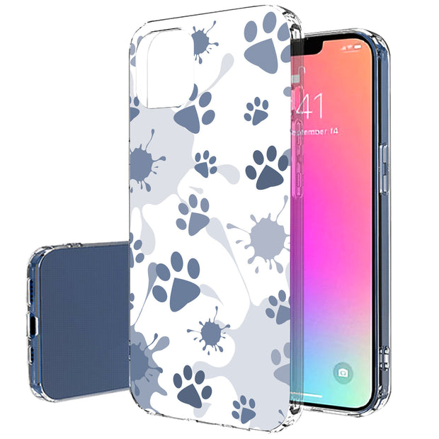 Paw Color 3 Print Slim Cover For Apple iPhone  (16,15,14,13,12, SE, Pro, Max, Plus), Print in USA