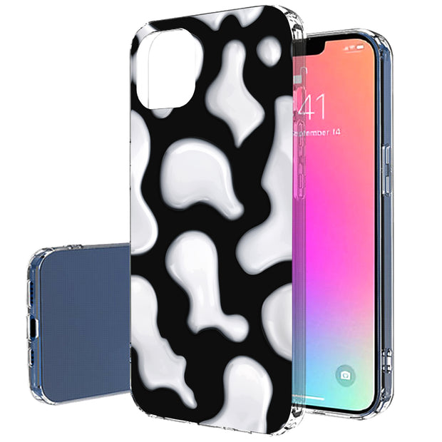 CowHide Black Print Slim Cover For Apple iPhone  (16,15,14,13,12, SE, Pro, Max, Plus), Print in USA