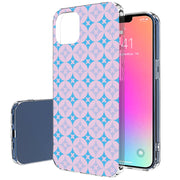 Blue X Circle Print Slim Cover For Apple iPhone  (16,15,14,13,12, SE, Pro, Max, Plus), Print in USA