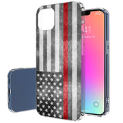 Thin Red Line Print Slim Cover For Apple iPhone  (16,15,14,13,12, SE, Pro, Max, Plus), Print in USA