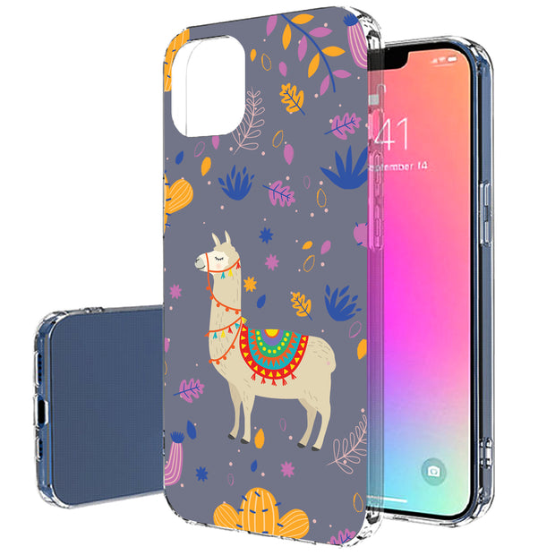 Cacti Llama Print Slim Cover For Apple iPhone  (16,15,14,13,12, SE, Pro, Max, Plus), Print in USA