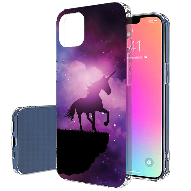 Unicorn Galaxy Print Slim Cover For Apple iPhone  (16,15,14,13,12, SE, Pro, Max, Plus), Print in USA