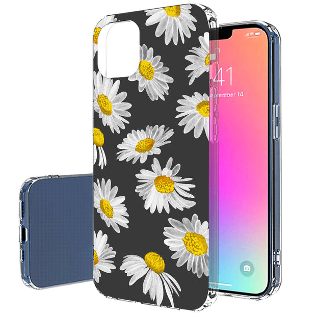 Daisy Floral Print Slim Cover For Apple iPhone  (16,15,14,13,12, SE, Pro, Max, Plus), Print in USA