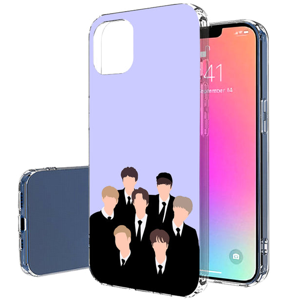 BTS KPOP 10 Print Slim Cover For Apple iPhone  (16,15,14,13,12, SE, Pro, Max, Plus), Print in USA