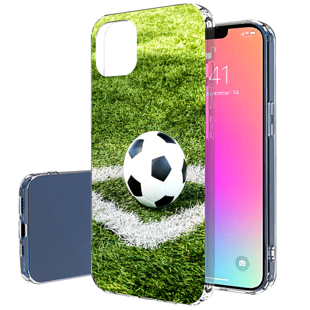 Soccer  Print Slim Cover For Apple iPhone  (16,15,14,13,12, SE, Pro, Max, Plus), Print in USA