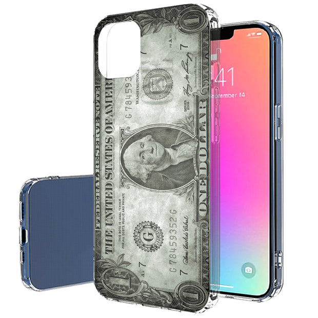 Grunge Bill Print Slim Cover For Apple iPhone  (16,15,14,13,12, SE, Pro, Max, Plus), Print in USA