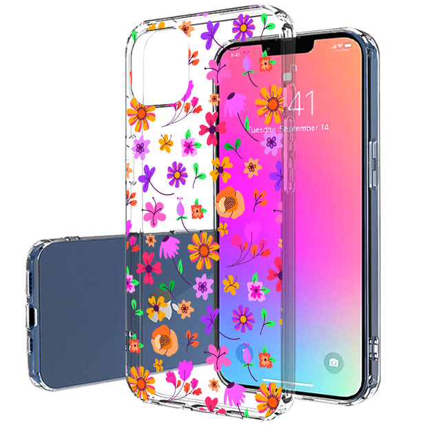 Flower 1 Print Slim Cover For Apple iPhone  (16,15,14,13,12, SE, Pro, Max, Plus), Print in USA