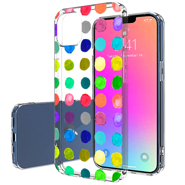 Polka Dot 15 Print Slim Cover For Apple iPhone  (16,15,14,13,12, SE, Pro, Max, Plus), Print in USA