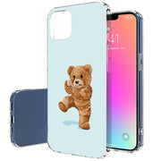 Teddy Fight Print Slim Cover For Apple iPhone  (16,15,14,13,12, SE, Pro, Max, Plus), Print in USA