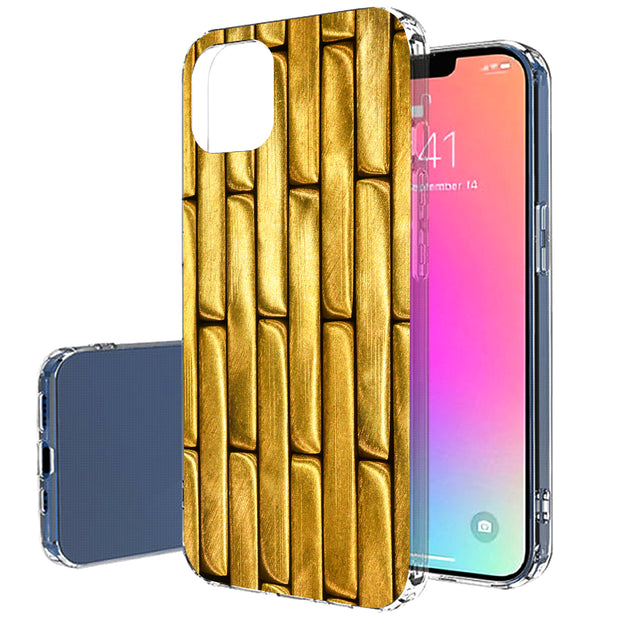 Gold Bar 5 Print Slim Cover For Apple iPhone  (16,15,14,13,12, SE, Pro, Max, Plus), Print in USA