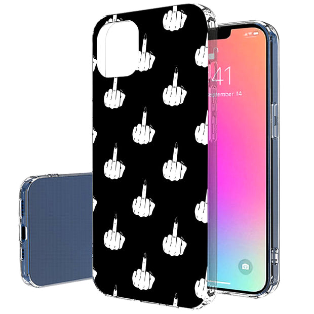 Edgy Finger Print Slim Cover For Apple iPhone  (16,15,14,13,12, SE, Pro, Max, Plus), Print in USA