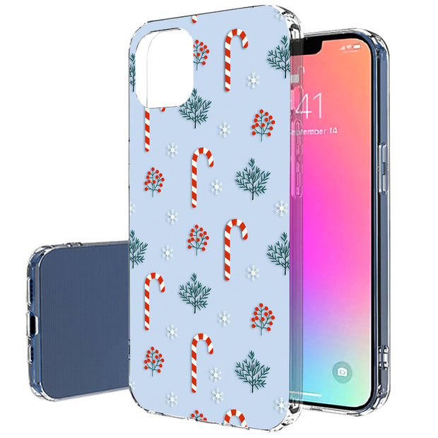 Candy Cane Print Slim Cover For Apple iPhone  (16,15,14,13,12, SE, Pro, Max, Plus), Print in USA