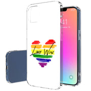 Rainbow Love 2 Print Slim Cover For Apple iPhone  (16,15,14,13,12, SE, Pro, Max, Plus), Print in USA