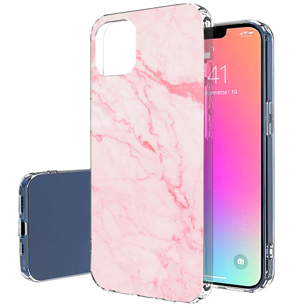 Pink Marble 2 Print Slim Cover For Apple iPhone  (16,15,14,13,12, SE, Pro, Max, Plus), Print in USA