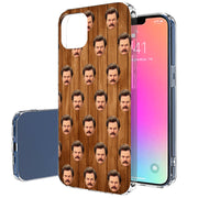 Ron Swanson Print Slim Cover For Apple iPhone  (16,15,14,13,12, SE, Pro, Max, Plus), Print in USA